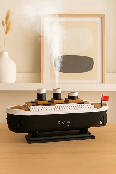 Titanik Buharlı Gemi Hava Nemlendirici | LED Işıklı Dekoratif Aromaterapi Makinesi ürün görseli