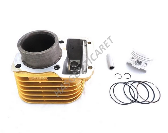 Hsgl Motorsiklet CG125 cc sarı gold  56.5mm Silindir Piston segman Takımı - Resim 2