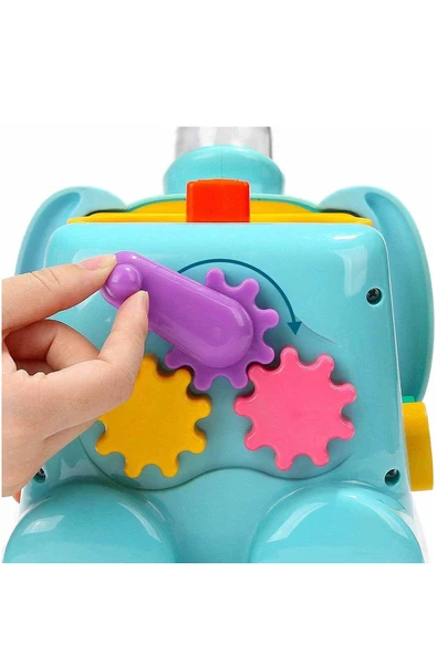 Çocuk Gelişim Oyuncağı Fil Temalı 5in1 Aktivite Küpü - 4