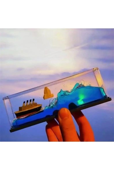 Ofisinize Sanat Katın 3’lü Masaüstü Dekorasyonu Batmayan Gemi Biblosu Kum Saati ve Adalet Terazisi - Resim 6