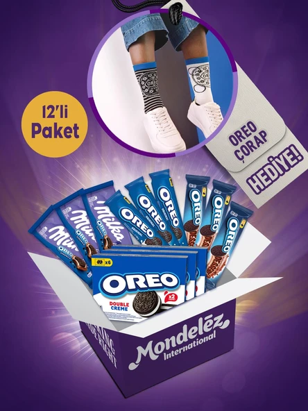 Oreoseverler Çikolata&Bisküvi Paketi (Oreo Çorap Hediyeli) - 4