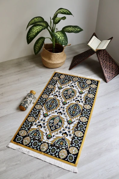 Pratik Ve Taşınabilir Ipek Dokulu Keseli Seccade S1001 - Resim 2