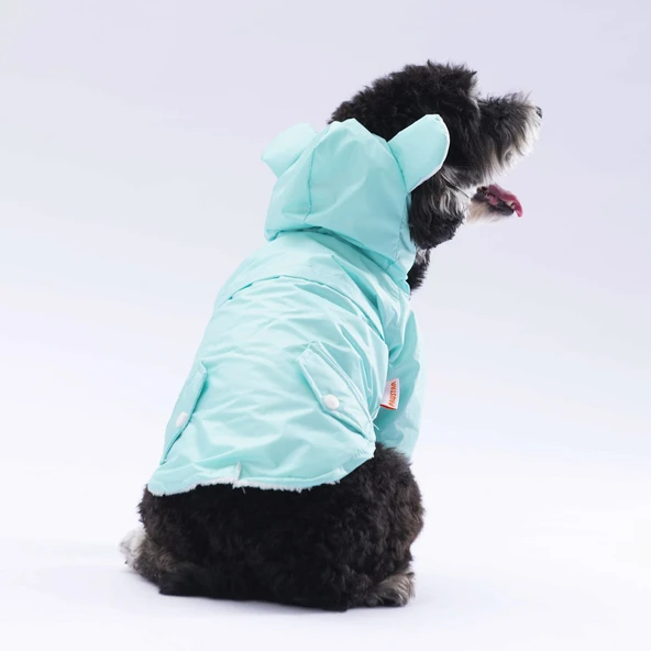 Pawstar Mint Sydney Peluşlu Su Geçirmez Küçük Irk Köpek Yağmurluğu - 1