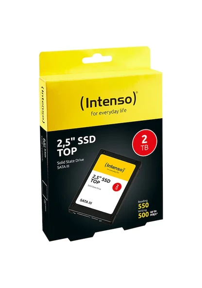 2TB Intenso Top 2.5" Sata 3 520MB-500MB/s SSD Disk ürün görseli 1