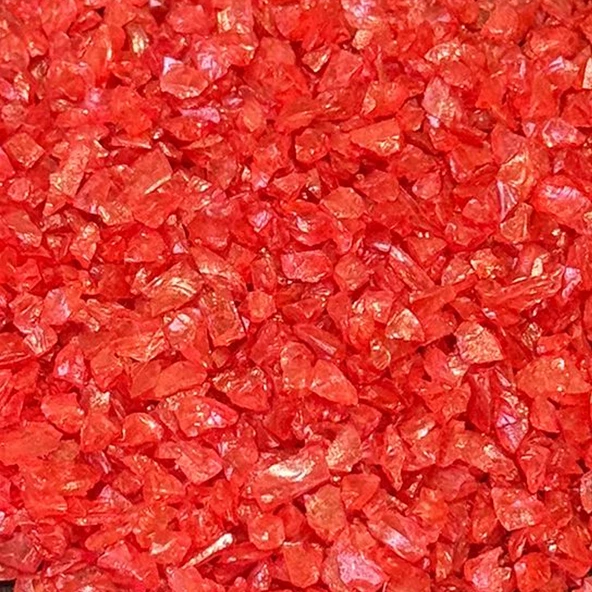 Tahtakale Toptancı Epoksi Mum Dekoratif 2-4 MM Arlığında Gerçek Cam Kırığı (50 GR)  Kırmızı Bakır - 1