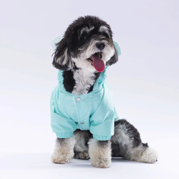 Pawstar Mint Sydney Peluşlu Su Geçirmez Küçük Irk Köpek Yağmurluğu - 3