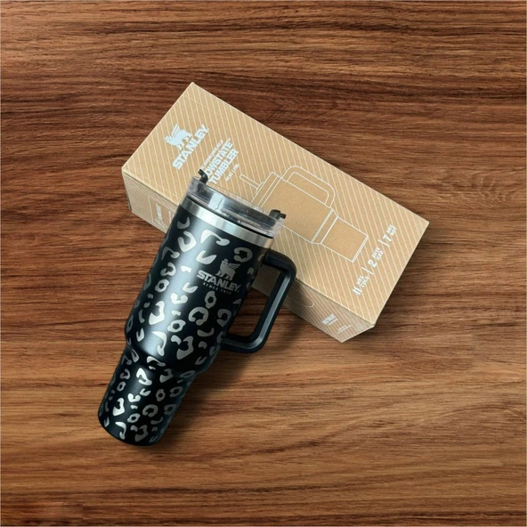 Stanley Quencher Termos Siyah Desenli 1.18 Lt. Pipetli - 4