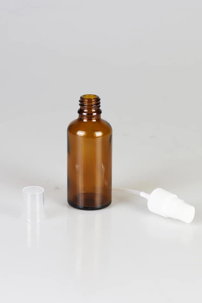 Amber Cam Şişe, Sprey Başlıklı Şişe 50ml