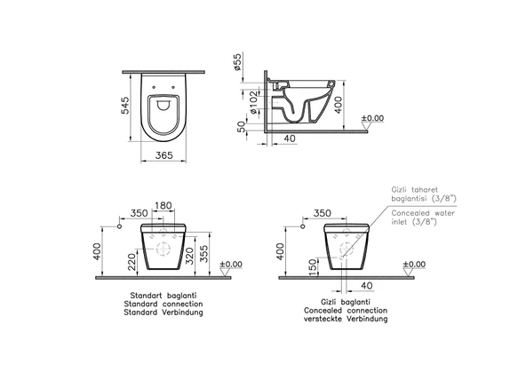 Vitra S50 Asma Klozet, 5318L003-0850 - 2