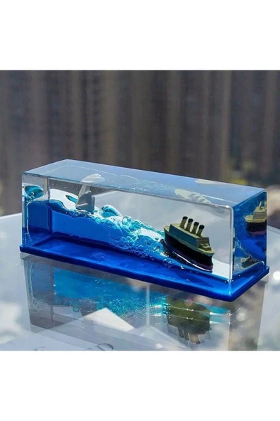 Ofisinize Sanat Katın 3’lü Masaüstü Dekorasyonu Batmayan Gemi Biblosu Kum Saati ve Adalet Terazisi - Resim 4