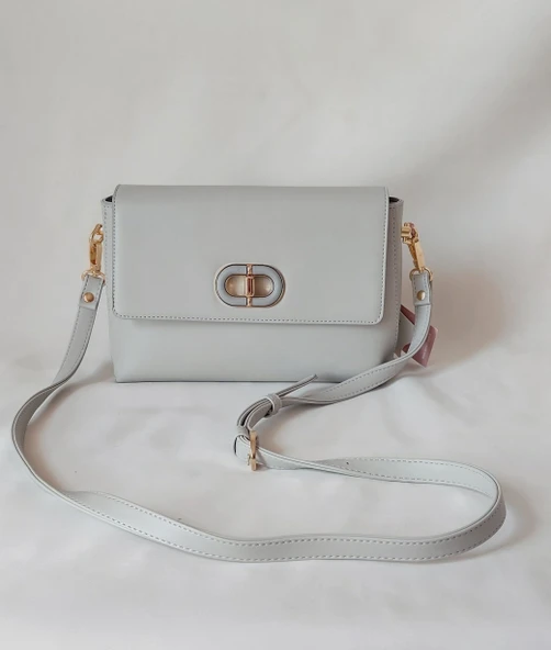 252ES458 Model Sarach Marka Gri Renk Omuz Çantası