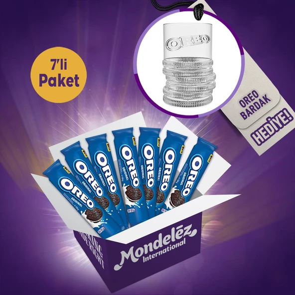 Oreo Bisküvi Seti (Oreo Bardak Hediyeli)