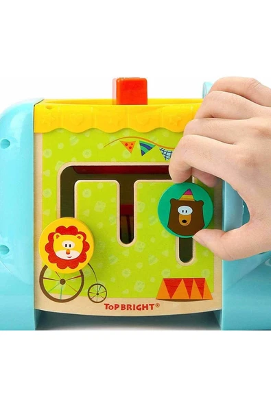 Çocuk Gelişim Oyuncağı Fil Temalı 5in1 Aktivite Küpü - 2