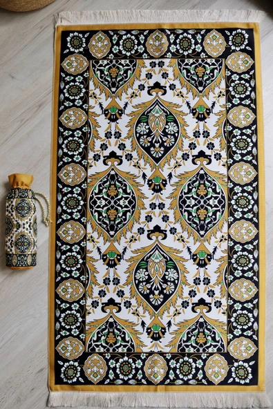 Pratik Ve Taşınabilir Ipek Dokulu Keseli Seccade S1001 - Resim 7