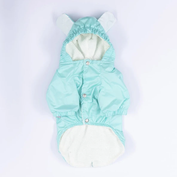 Pawstar Mint Sydney Peluşlu Su Geçirmez Küçük Irk Köpek Yağmurluğu - 5
