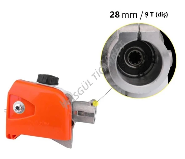 Hsgl Motorlu Tırpan Dal Budama Aparatı 9 DİŞ 28 MM yüksek dallar budama aparatı - 2