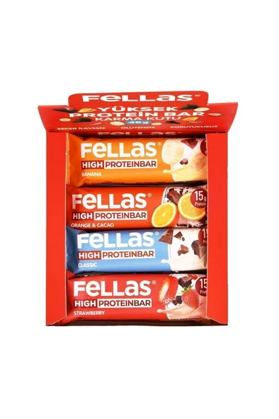 Yüksek Protein Bar 45g Karma Kutu 12 Adet (4 ÇEŞİT) - 3