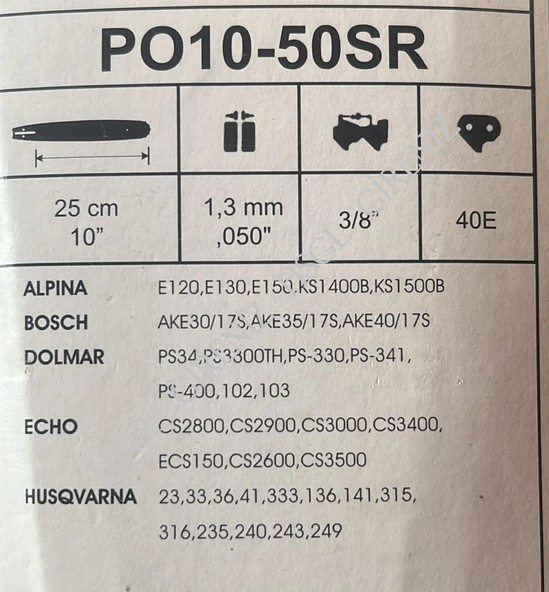 Hsgl Motorlu Testere  91 20 Diş Kılavuz Pala alpına bosch dolmar echo husq marka Modeller Uyumlu - Resim 3