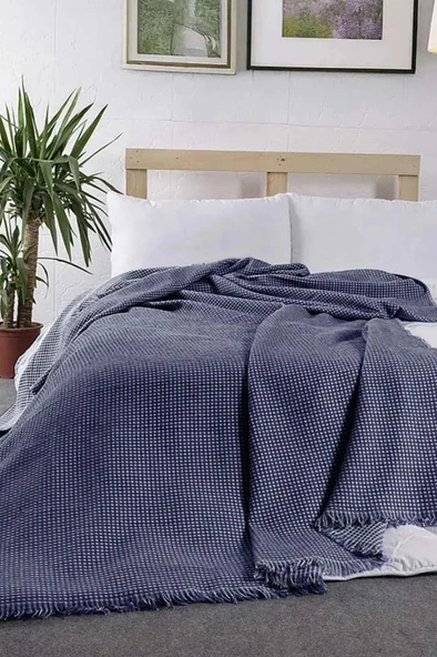 Lora Tek Kişilik Tek Pike 160x210 cm Lacivert ürün görseli