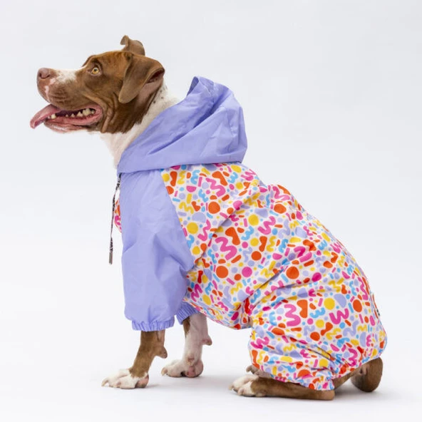 Pawstar Marsala Polarlı Su Geçirmez Orta-Büyük Irk Köpek Yağmurluk Tulum ürün görseli