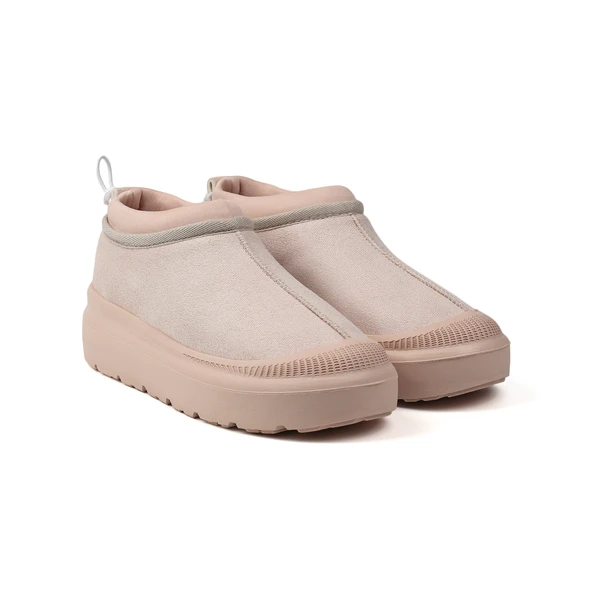 Kadın Krem Süet İçi Kürklü Bot - Kalın Tabanlı, Rahat, Kaymaz, Günlük ve Kışlık ürün görseli 1