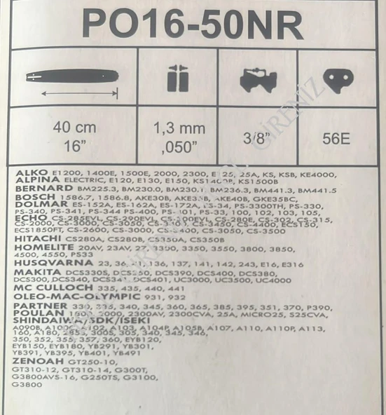 Hsgl Motorlu Testere Pala 91 – 28 Diş Zincir Alpina, Bosch, Dolmar, Husqvarna Uyumlu - 4