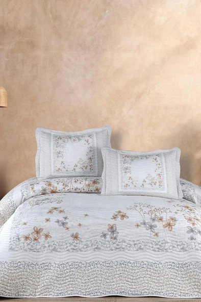 Liora Baskılı Kapitoneli Çift Kişilik Yatak Örtüsü Yeşil ürün görseli