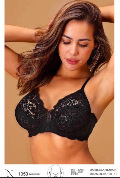 Nurteks 1050 Kadın Balenli Dantelli Toparlayıcı Sütyen - Resim 2