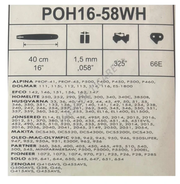 Hsgl Motorlu Testere Homalite Uyumlu 3/25 33 Diş Kılavuz 2T yağ Buji Eğe Set Homalite 250 252 290 300 340c 385 Modellere uyumlu - Resim 3