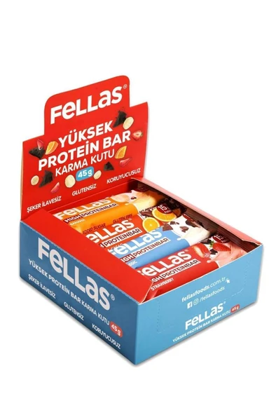 Yüksek Protein Bar 45g Karma Kutu 12 Adet (4 ÇEŞİT) - 2