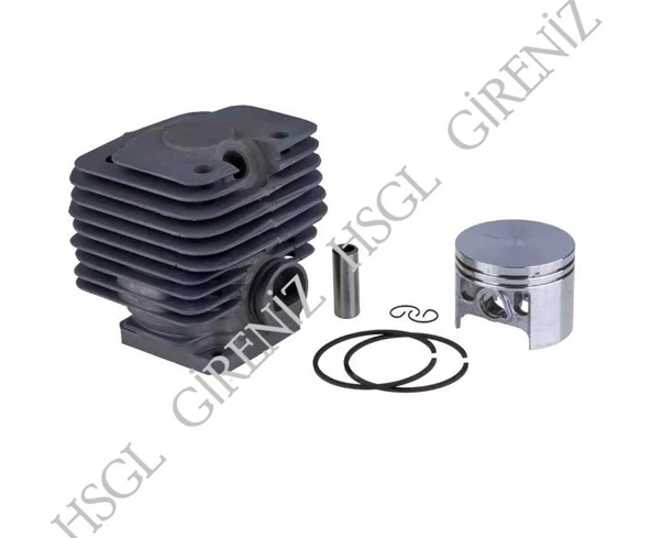 Hsgl Motorlu Testere Silindir ve Piston Seti  Stihl MS380  038 Uyumlu  52mm - Resim 2