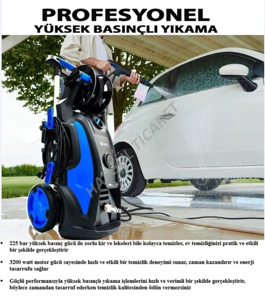 Hsgl Araç Yıkama 225 Bar İndiksiyon Motor 3200 Watt Profesyonel Yüksek Basınçlı rapco Yıkama Makinesi - 4