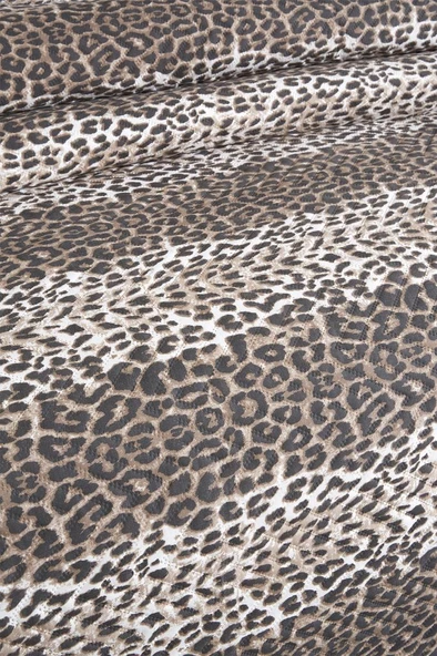 Ultrasonik Kapitoneli Leopar Çift Kişilik Yatak Örtüsü - Resim 5