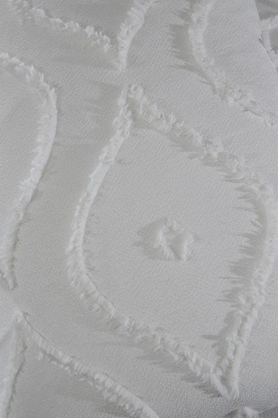 Çeyiz Diyarı Pirot 2 Parça Tek Kişilik Pike Takımı Krem - Resim 6