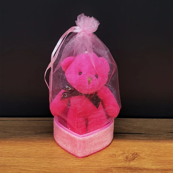 Hediyelik Pembe Tül Kese Ve Ayıcık Tg-53-vice/(1395) 3903