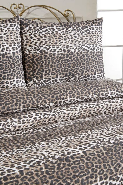 Ultrasonik Kapitoneli Leopar Çift Kişilik Yatak Örtüsü - Resim 4
