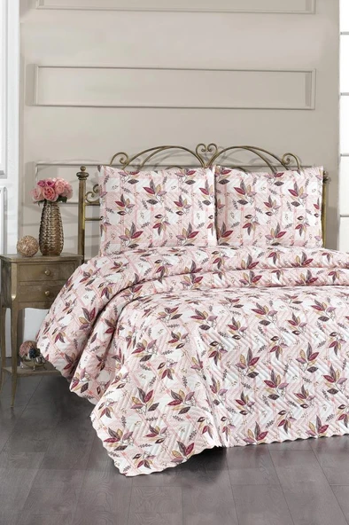 Ultrasonik Kapitoneli Zambak Çift Kişilik Yatak Örtüsü ürün görseli