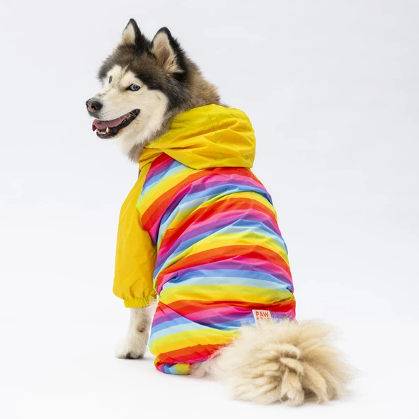Pawstar Peru Polarlı Su Geçirmez Orta-Büyük Irk Köpek Yağmurluk Tulum - 2