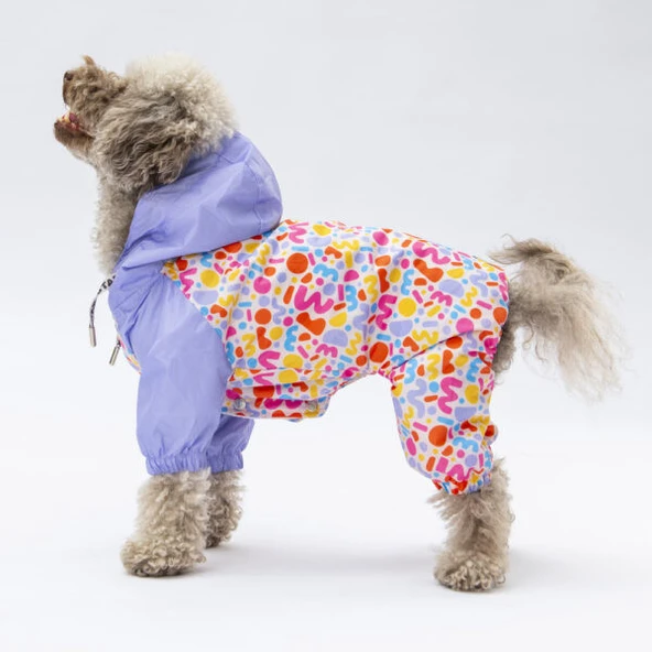 Pawstar Marsala Polarlı Su Geçirmez Küçük Irk Köpek Yağmurluk Tulum - 1