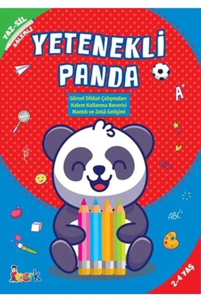 Yetenekli Panda Yaz Sil Kalemli 2-4 Yaş Bıcırık ürün görseli 1