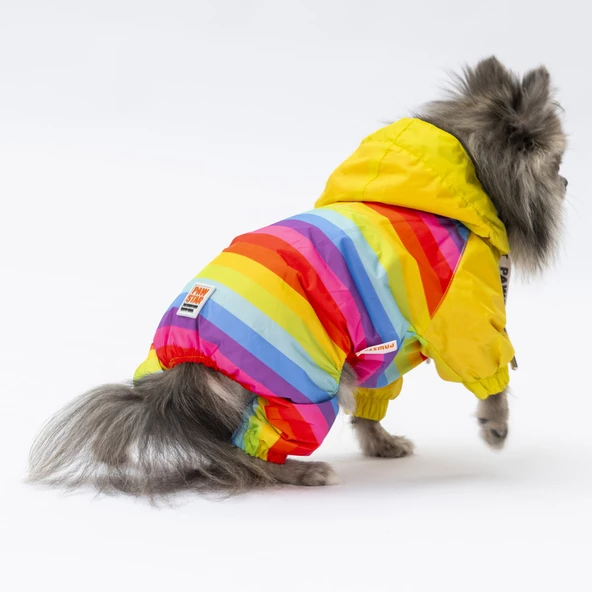 Pawstar Peru Polarlı Su Geçirmez Küçük Irk Köpek Yağmurluk Tulum - 2