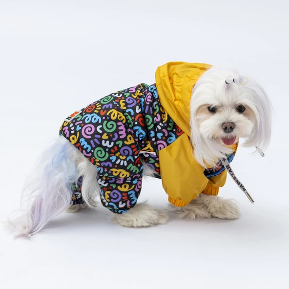 Pawstar Ferrara Polarlı Su Geçirmez Küçük Irk Köpek Yağmurluk Tulum ürün görseli