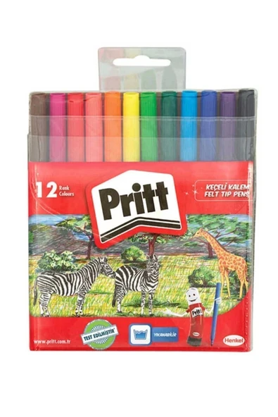 Pritt 12 Li Yıkanabilir Keçeli Kalem