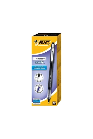 Bic Roller Glıde Pro 0,7Mm Konık 537 Uç Siyah 885785 - Resim 3