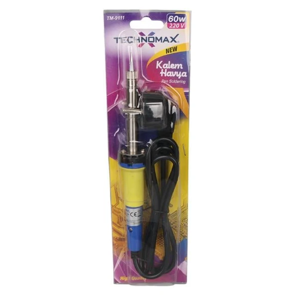 Technomax TM-9111 60 Watt Kalem Havya Lehim Makinesi AC220V 120Cm Kablolu - Resim 4