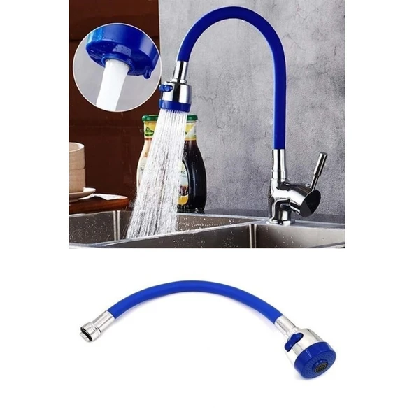 Buffer® Oynar Başlıklı Tasarruflu Kubar Musluk Borusu Ve Başlığı Mavi - Resim 5