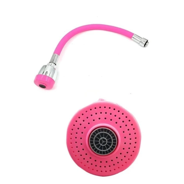 Buffer® Oynar Başlıklı Tasarruflu Kubar Musluk Borusu Ve Başlığı  Pembe - Resim 4