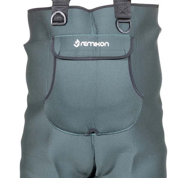 Remixon Neopren Yeşil PVC Bot Tulum Çizme - Resim 4