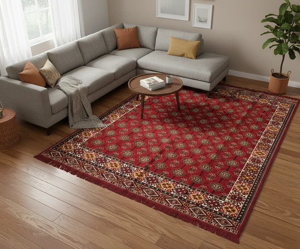 Etnik Motifli Otantik Dekoratif Kilim Desenli Halı (200cmx300cm) M2