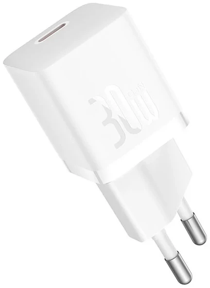 BASEUS GaN5 MİNİ 30W ADAPTÖR-BEYAZ - 1